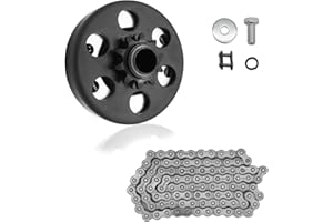 KRGUOD Centrifugal Clutch, Go Kart Clutch 3/4 Bore 10T with #40 41 420 Chain for Mini Bike, Go Kart, predator 212, Lawnmower and Honda GC GX 2-6.5HP Engine GC160 GC190 GX120 GX140 GX160 GX200.