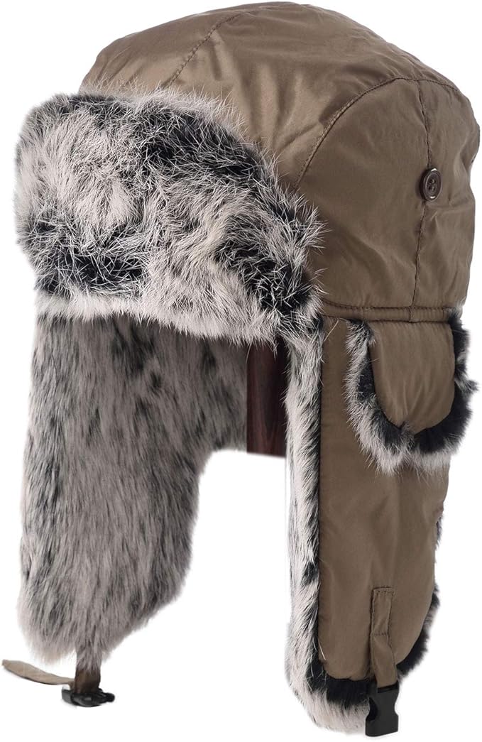 Amazon Crown Cap クラウンキャップ 飛行帽 フライトキャップ パイロットキャップ メンズ 秋冬 Aviator Down アビエーター ダウン Taupe キャップ 通販