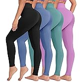 VALANDY Creamlush 4 Pack Leggings for Women-High Waisted Ultra Soft Stretchy Yoga Lounge Pants