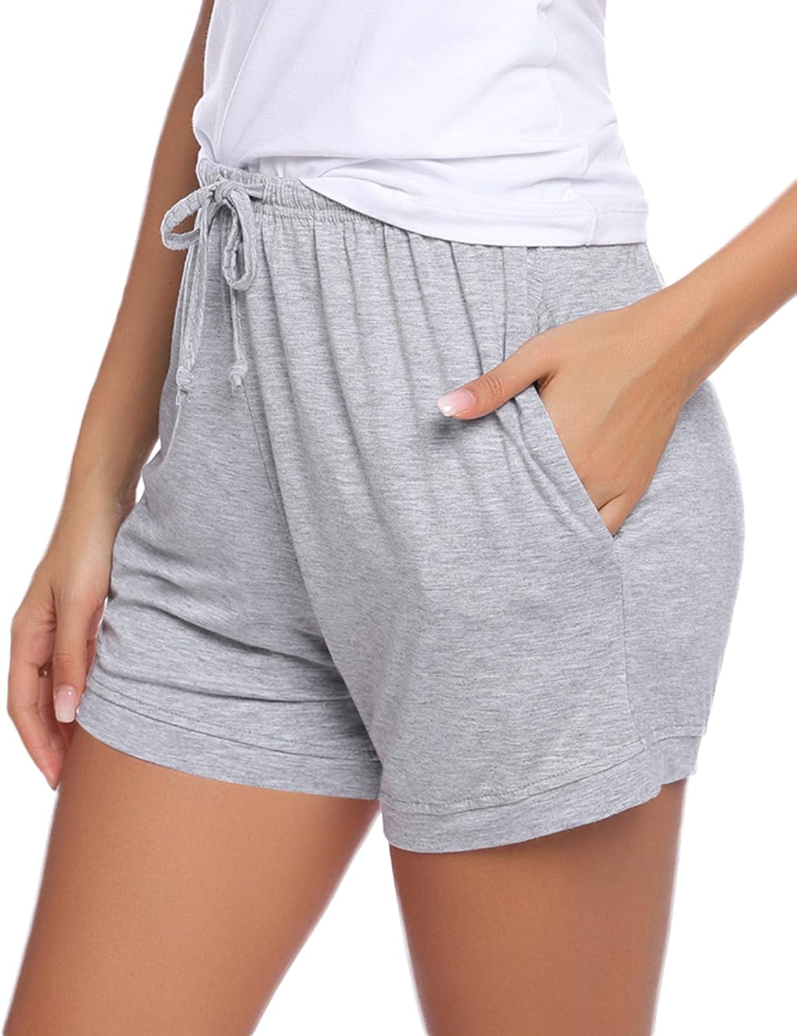 Aibrou 1 & 2 Pack Women's Sleep Shorts Cotton Stretchy Boxer Pajama Bottoms at  Women’s Clothing store