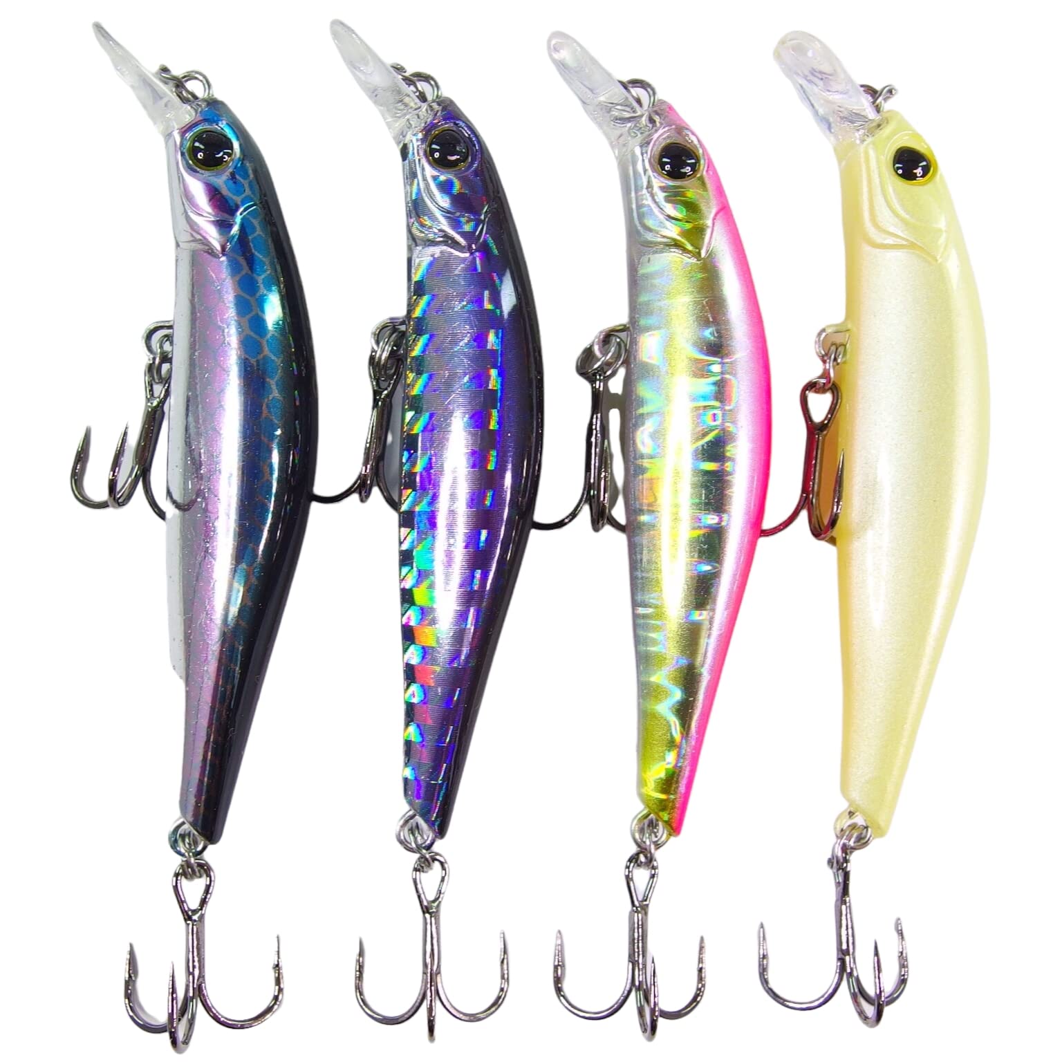 momolures - ULTIMA ARTIST SWIMMER 60mm Sinking Minnow for LRF, Bass, Seabass, Pike, Trout, Salmon lure fishing (4 Pieces Assort #01)