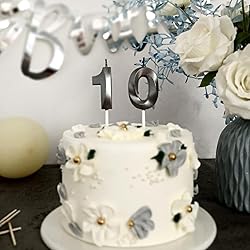 10th Birthday Candles for Cakes Numbers Candle