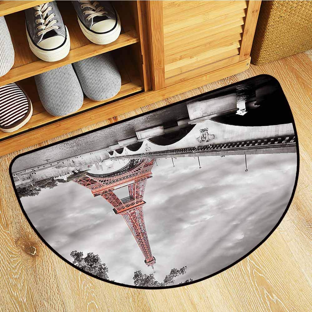 Amazon Com Dabuniu Washable Half Round Doormat Paris Capital