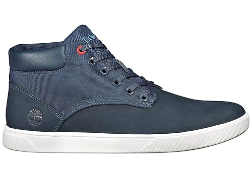 timberland groveton plain toe leather and fabric chukka