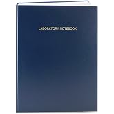 BookFactory Lab Notebook (0.25" Grid Format), Blue, Hardbound, 96 Pages | Laboratory Book, 8 7/8'' x 11 1/4'', Section Sewn Hard Cover - Made in USA
