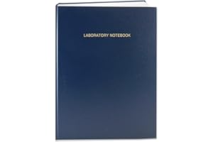 BookFactory Lab Notebook Laboratory Notebook - 96 Pages (.25'' Grid Format) 8 7/8'' x 11 1/4'', Blue Cover, Section Sewn Hardbound - Made in USA (Made in USA)
