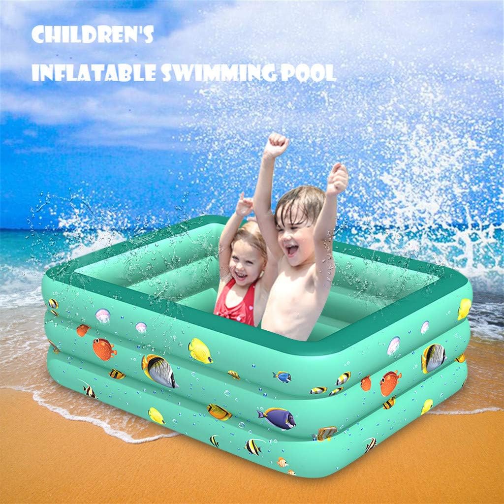 lkoezi Inflatable Kiddie Pool, 130x85x50cm Swim Center