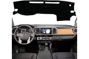 KEEGTBOX Dash Mat Cover Custom Interior Center Console Compatible with Toyota Tacoma 2016 2017 2018 2019 2020 2021 2022 Dashboard mat Cover Accessories (Black Rim)