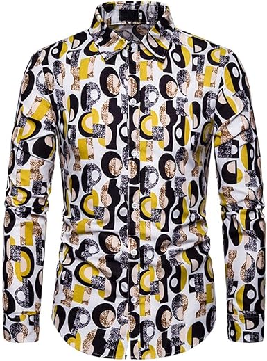 Youthup Chemise Homme Casual Imprime Classique Essentiel Manches Longues Shirt Respirant Fleurie Amazon Fr Vetements Et Accessoires