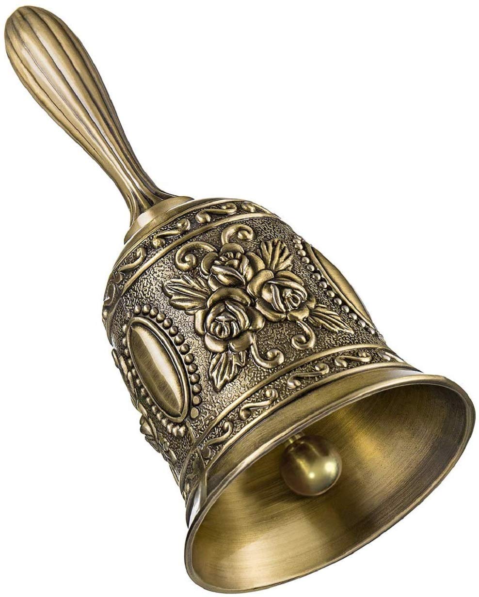 Hand Bell Metal Service Bell Classic Hand Bells Jingle Bells Suitable for School Wedding Family Party Christmas