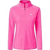 MoFiz Women's Golf Polo Shirts Long Sleeve 1/4 Zip UPF 50+ UV Sun Protection Quick Dry Workout Hiking Athletic Tops