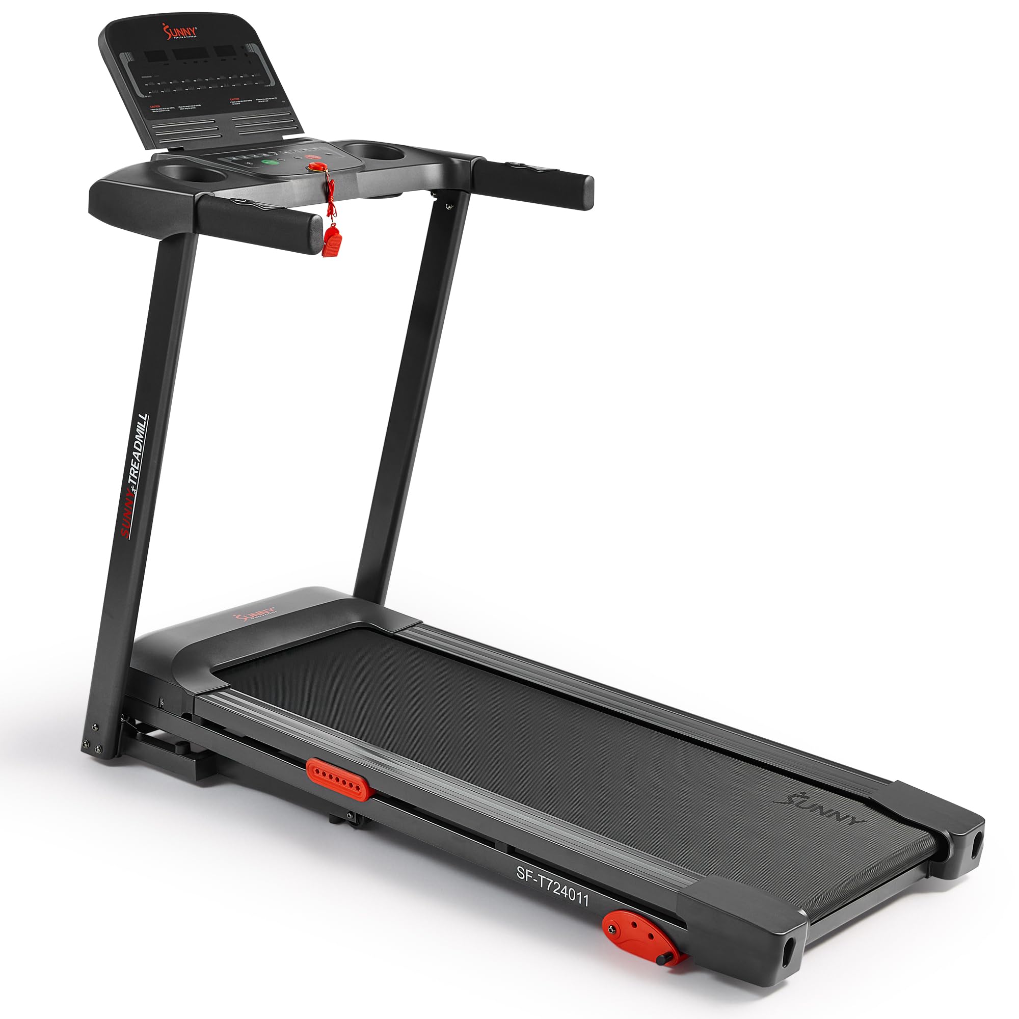 View 1 of **It's used and it's unknown if it's missing parts, it's not known if it works 100%, and it has a small tear in the corner.****Sunny Health & Fitness Active 300 Smart Manual Incline Wi-Fi Treadmill - Foldable Running Machine with Bluetooth, 2HP, Shock Abs