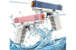 HIKEWINTOY Cool Small Manual Water Guns, 2 Pack Super Squirt Water Blaster Gun Toy Without Charge, Water Soaker Gun Summer Swimming Pool Beach Fighting Play Toys Gifts for Boys Girls Children (SDSG-PB)