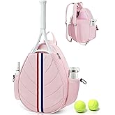 TBTOTRA Tennis Bag, Water Resistant Tennis Backpack for Women Men, Quilted Crossbody Sling Design for Tennis, Pickleball, Badminton Rackets