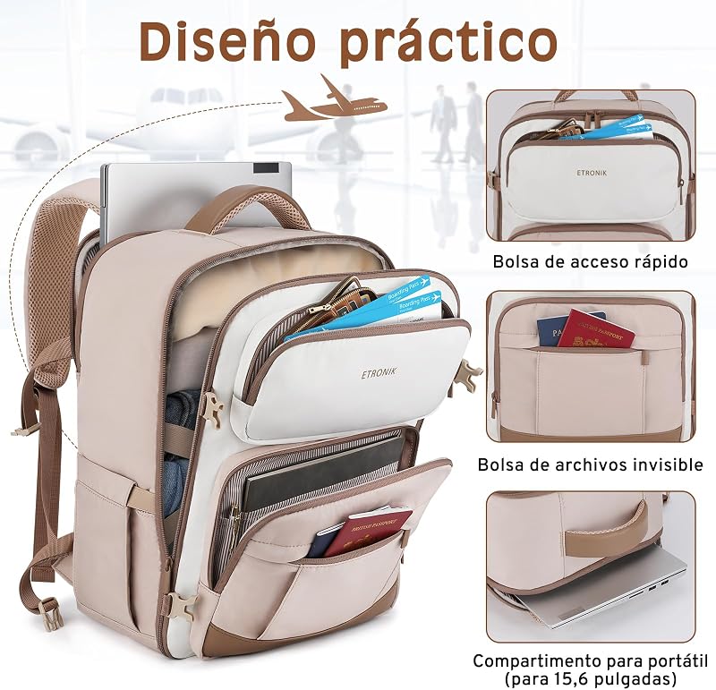Mochila de viagem 40x30x20, mala de cabine de viagem 24L — foto 4 de 6