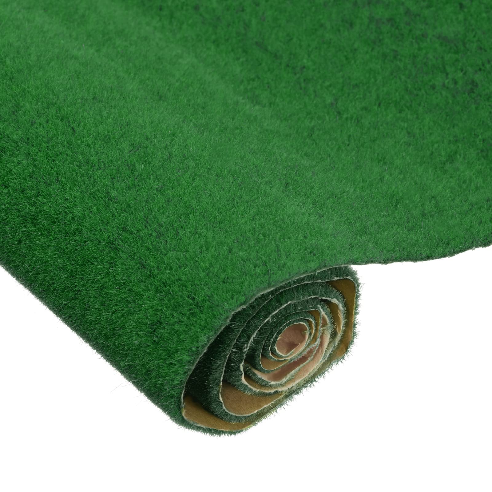sourcing map Artificial Model Grass Mat 13.8" x 39"(35cm x 1m) Dark Green Small Realistic Model Fake Turf for Garden Lawn Decoration Model