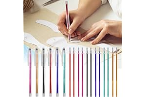 YFANITI 24pcs Heat Erasable Pens for Fabric, Assorted Colors, Fabric Pens for Sewing Erasable for Quilting Sewing DIY Dressmaking Fabrics Tailors Chalk