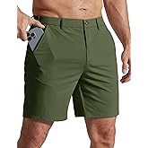 COOFANDY Men's Casual Shorts 7" Stretch Golf Shorts with 4 Pockets Quick Dry Lightweight Shorts Dress for Hiking Work
