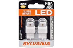 SYLVANIA ZEVO 7440 T20 Amber LED Bulb, (Contains 2 Bulbs)
