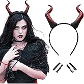 MOSTORY Devil Horns Headband for Adult - Demon Horns Headband for Halloween Cosplay Outfit Renaissance Photo Shoot Props
