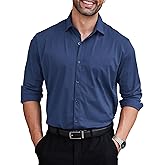 COOFANDY Mens Dress Shirts Long Sleeve Wrinkle Free Shirt Textured Business Casual Button Down Shirt