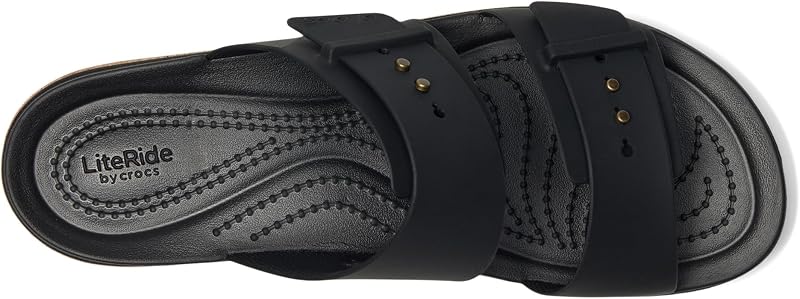 Brooklyn Cork Buckle Sandalo, Nero, Donna, EU 37-38