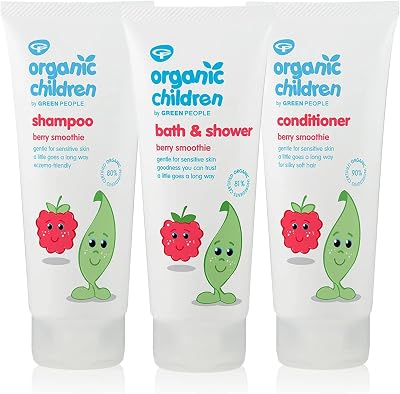GreenPeople Organic Kids Berry Burst Bath Shampoo Conditioner Bundle 200ml