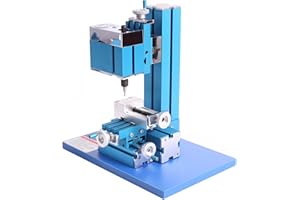 JIANYANA Universal Mini Metal Milling Machine Motorized Metalworking DIY Tool Benchtop Woodworking for Hobby Science Education Modelmaking W10004M AC100V~240V (36W Milling)