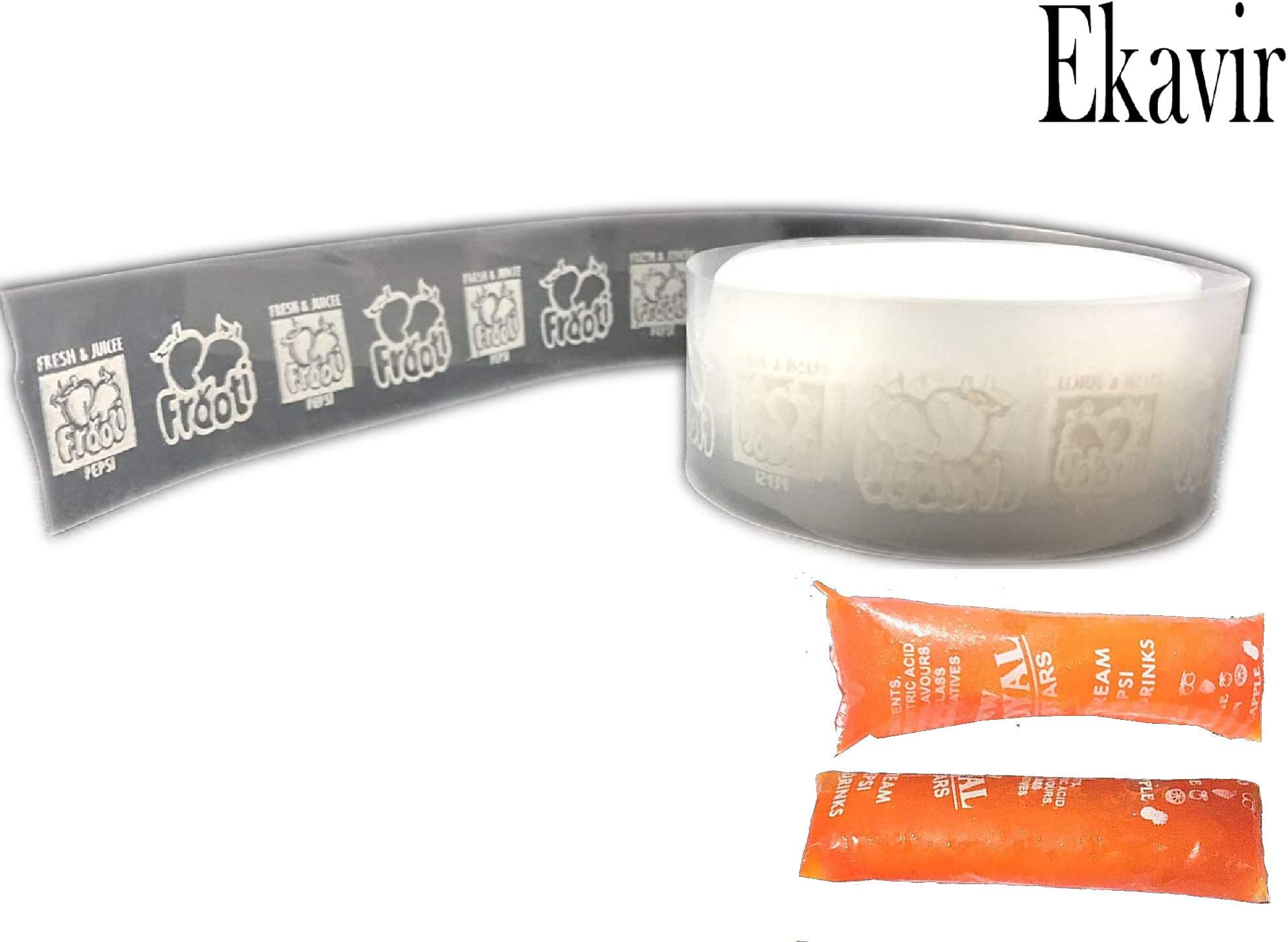 Ekavir Pepsi Roll/Ice Candy/Liquid Candy Making Roll 60 Micron 100% Pure Virgin LDPE material (Pack of 5)