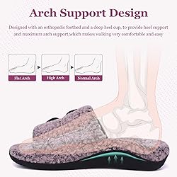 ERGOfoot Fuzzy House Slippers with Arch Support for