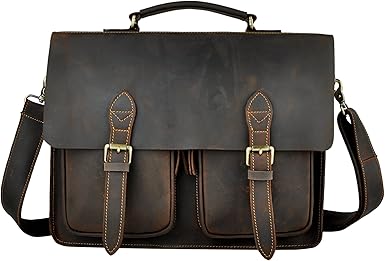 crazy horse leather briefcase