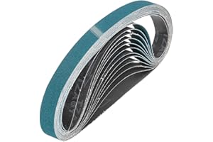 HARFINGTON 2 x 42 Inch Sanding Belts, 18 Pcs 36/100/120 Grit Zirconia Abrasive Belt Sander File Belt for Woodworking, Metal P