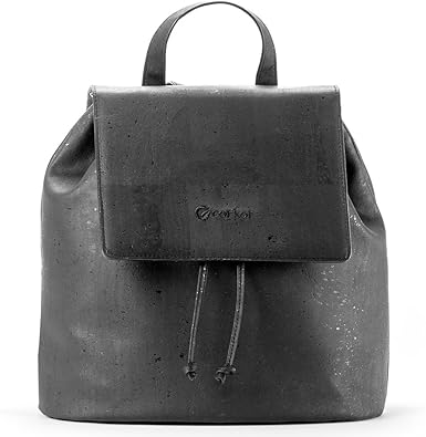 black vegan backpack