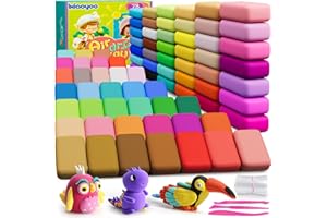 Ixiaoyoo Air Dry Clay for Kids, 78 Colors Modeling Magic Clay, Safe & Non-Toxic, DIY Model School Arts & Crafts Kit with Tools, Home Party Favors, Birthday & Christmas Toys Gift for Boys & Girls