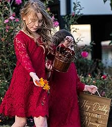 Flower Girl Dress, Lace Dress 3/4 Sleeve Dress