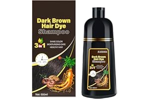 Kaisasa Dark Brown Hair Dye Shampoo -Dye Shampoo for Grey Hair,Semi-Permanent Hair Dye, Instant for Gray Hair 500ML