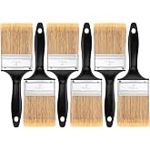 Bates- Paint Brushes, 3-Inch, 6 Pack, Plastic Handle Flat Paint Brushes | for Walls, Furniture, Wood Surfaces, Interior Painting &amp; Home Improvement Projects
