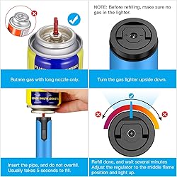 Torch Lighters 2 Pack Adjustable Jet Flame Butane