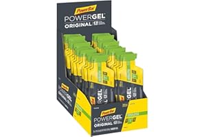 PowerBar PowerGel Original | 41g Pouch x 24 Gels | Endurance Energy C2MAX for Exercise, Green Apple (50mg Caffeine)