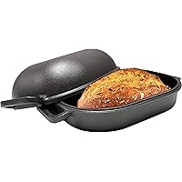 Cuisiland Pre-Seasoned Cast Iron Bread & Loaf Pan Large Heavy Duty Bread Maker- A Perfect Way for Baking