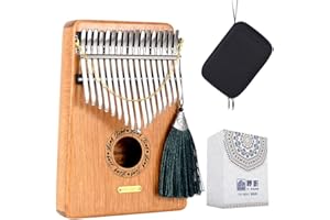 LingTing Kalimba 17 keys Thumb Piano Mbira Finger Piano Gift for Kids Adult Beginners Professional (K17G without eq)