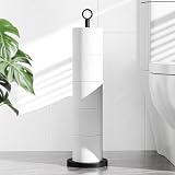 niffgaff Free-Standing Toilet Roll Holder 4-Roll Capacity Matte Black Stainless view 7