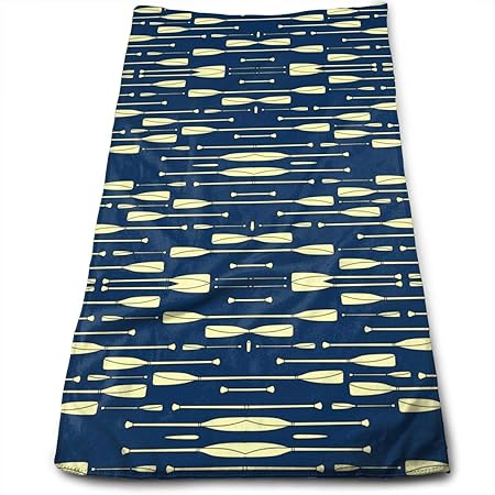 Doormat-bag Rowing Oars Navy and Cream Towels Multi-Purpose Microfiber Soft Fast Drying Travel Gym Home Hotel Office Washclot