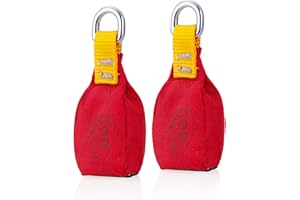 RESQT 2 Pack 8.8/10.6/12.4 OZ Throw Weight Bag, Outdoor Sports Arborist Throw Bag, Climbing Rope Bags for Tree Rock Spelunking, Red
