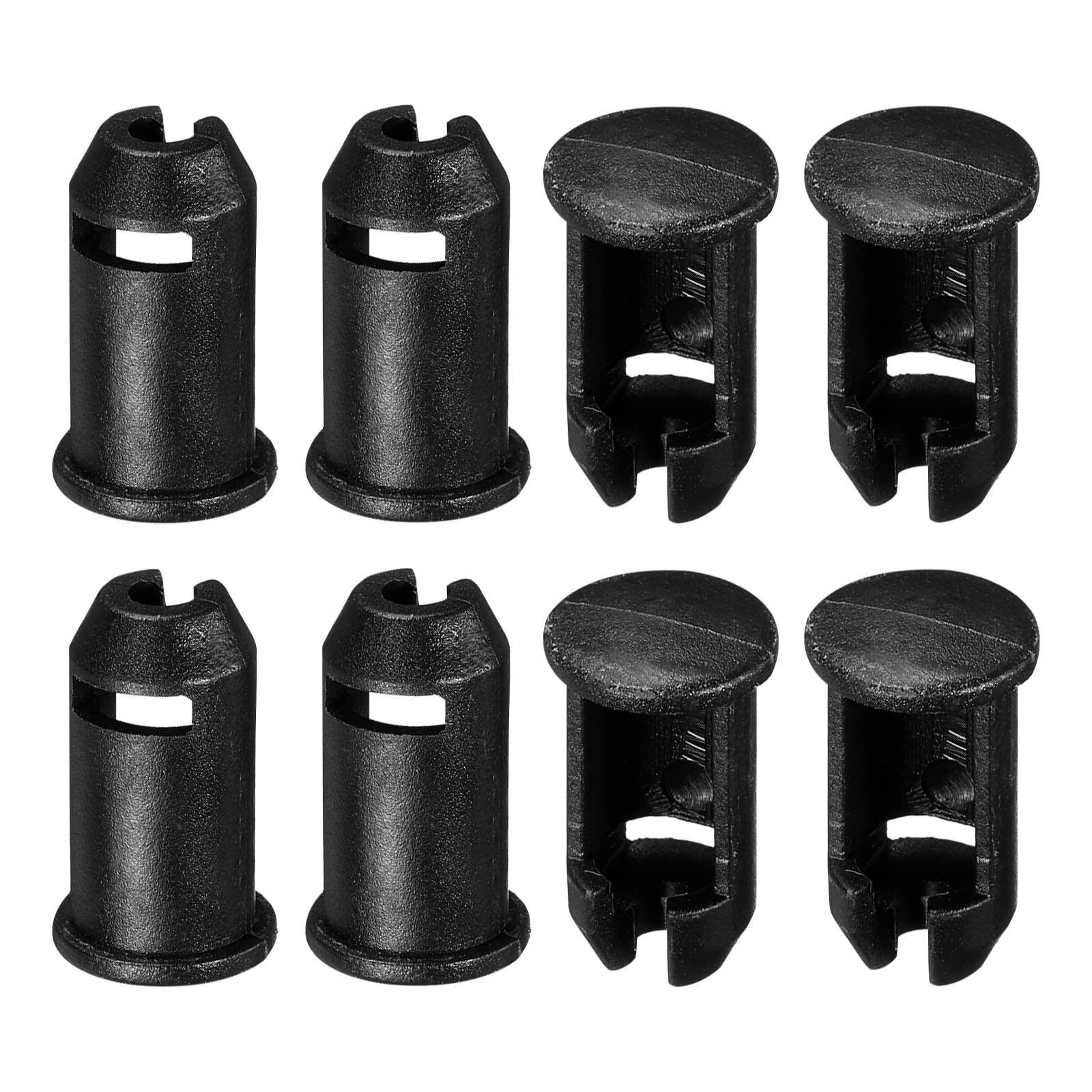 PATIKIL Camping Chair Foot, 8 Pack 12mm 13mm Tubing Dia Detachable Anti-Slip Stool Feet Stopper Replacement for Hiking, Black