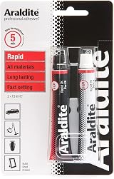 Araldite Two Part Epoxy 2 x 15ml Tubes Rapid Strong Glue Resin Adhesive view 1