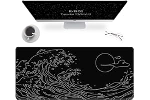 EYROZILL Mouse Pad, Sea Wave Gaming Mouse Pad, Non-Slip Mousepad, Extended Mouse Pad Gaming, Large Mouse Pad for Desk, Desk Pad for Laptop, Desk Mat for Office and Home (35.4'' x 15.7'')