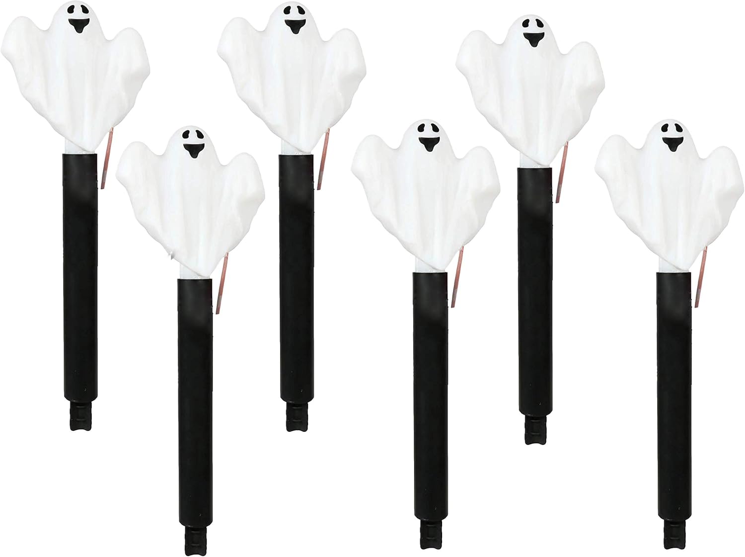 Decorative Garden Stakes - Charmed By Dragons Halloween Yard Decorations Solar Pathway Stake Lights (6, Ghosts)