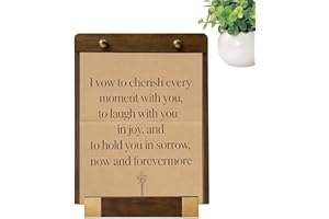 Sign Holder Stand - with Wood Base Display Frame,Paper Display Stand with Wooden Base,for Business Commercial Booth Vendor Pa