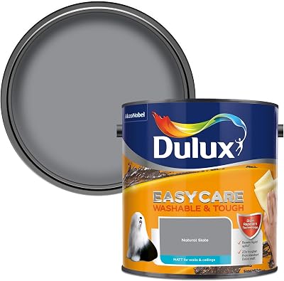Dulux Easy Care Matt Paint Natural Slate 2.5L - Washable & Tough Stain Repellent